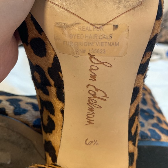 Sam Edelman Kassidy real calf fur Leopard print 6.5 - Picture 9 of 9